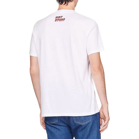 Sandro White Tee with Red Devil Graphic - Picture 2 of 8